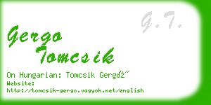 gergo tomcsik business card